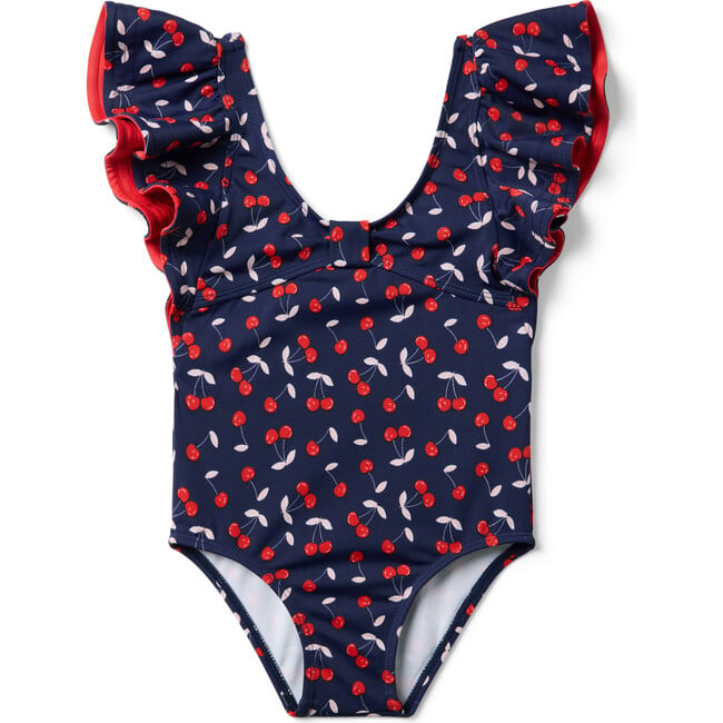 Recycled Cherry Ruffle Swimsuit