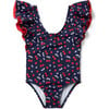 Recycled Cherry Ruffle Swimsuit - One Pieces - 1 - thumbnail