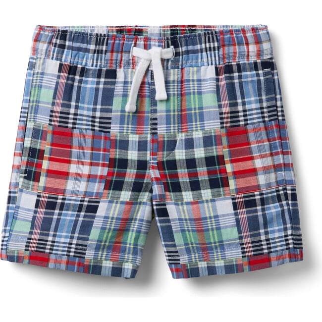 Madras Patchwork Pull-On Short