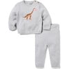 Baby Dinosaur Heart Matching Sweater Set - Mixed Apparel Set - 1 - thumbnail