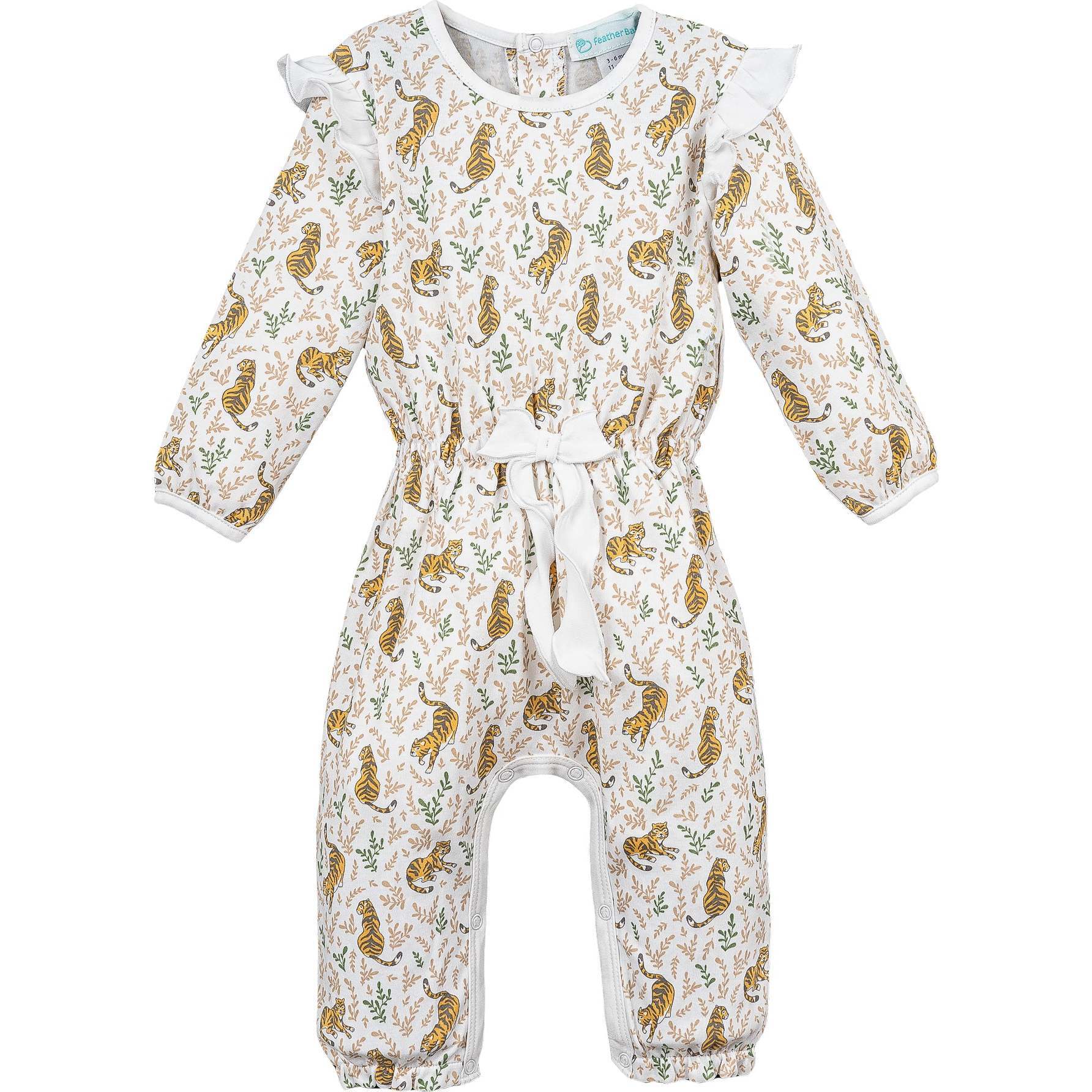 Waist-Tie Romper, Tigers in Repose - Rompers - 1