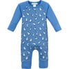 Sailor-Sleeve Long Romper, Gliding Penguins - Rompers - 1 - thumbnail