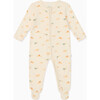 Lion Print Two Way Zip-Up Sleepsuit - Footie Pajamas - 1 - thumbnail