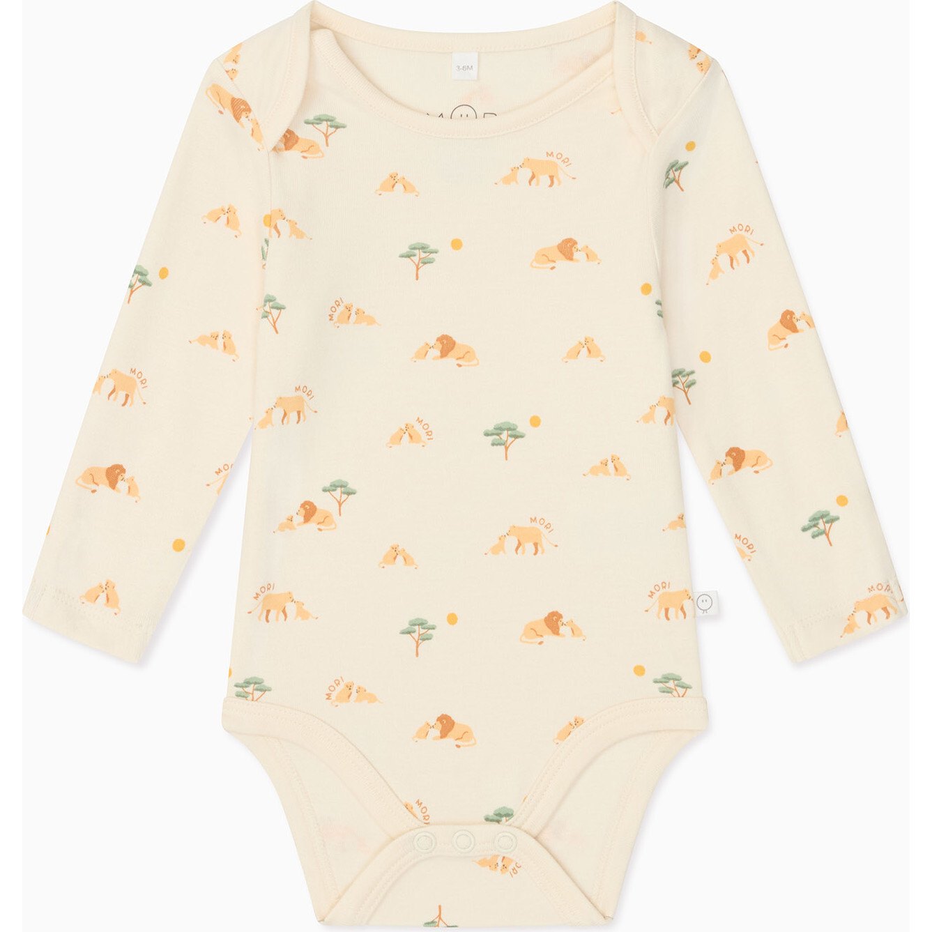 Lion Print Long Sleeve Bodysuit - Onesies - 1
