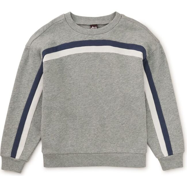 Stripe Popover, Med Heather Grey