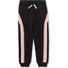 Stripe Easy Fit Joggers, Jet Black - Sweatpants - 1 - thumbnail