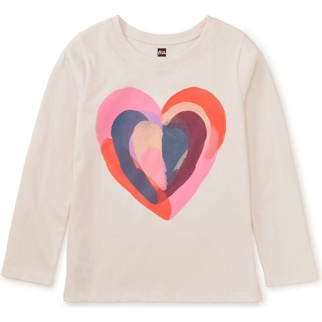 Painted Heart Graphic Tee, Chalk