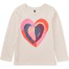 Painted Heart Graphic Tee, Chalk - T-Shirts - 1 - thumbnail