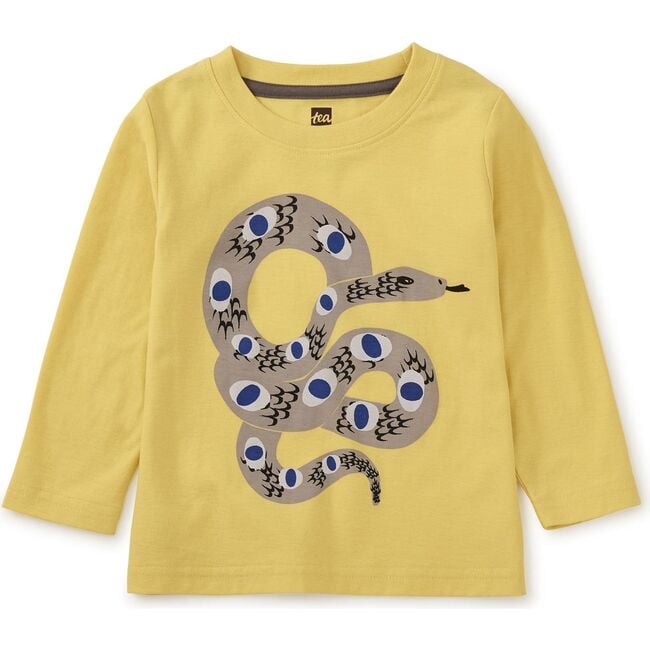 Lucky Snake Graphic Tee, Lemongrass - T-Shirts - 2