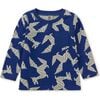 Long Sleeve Printed Pocket Tee, Winged Dragon - T-Shirts - 2