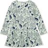 Long Sleeve Pleated Skater Dress, Sketched Lunar New Year Animal - Dresses - 1 - thumbnail