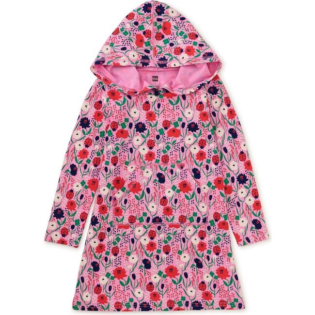 Hooded Pocket Dress, Ladybug Floral