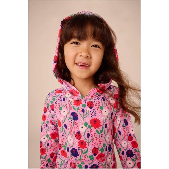 Hooded Pocket Dress, Ladybug Floral - Dresses - 5