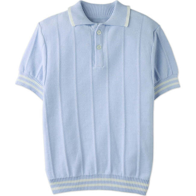 Zeke Polo Shirt With Contrast Details, Blue