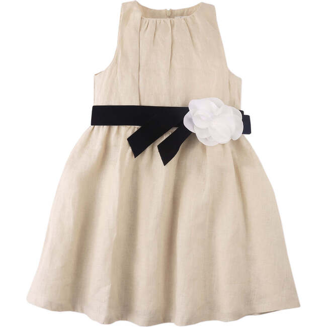 Sylvie  Halter Dress Beige