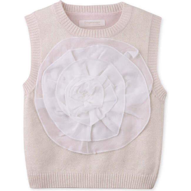 Stefania Vest With Oversized Contrast Flower