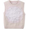 Stefania Vest With Oversized Contrast Flower - Blouses - 1 - thumbnail