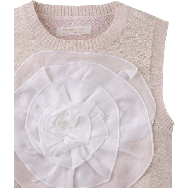 Stefania Vest With Oversized Contrast Flower - Blouses - 3