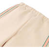 Mira Popper Pants With Side Stripes Strap, Beige - Pants - 2