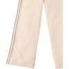 Mira Popper Pants With Side Stripes Strap, Beige - Pants - 3