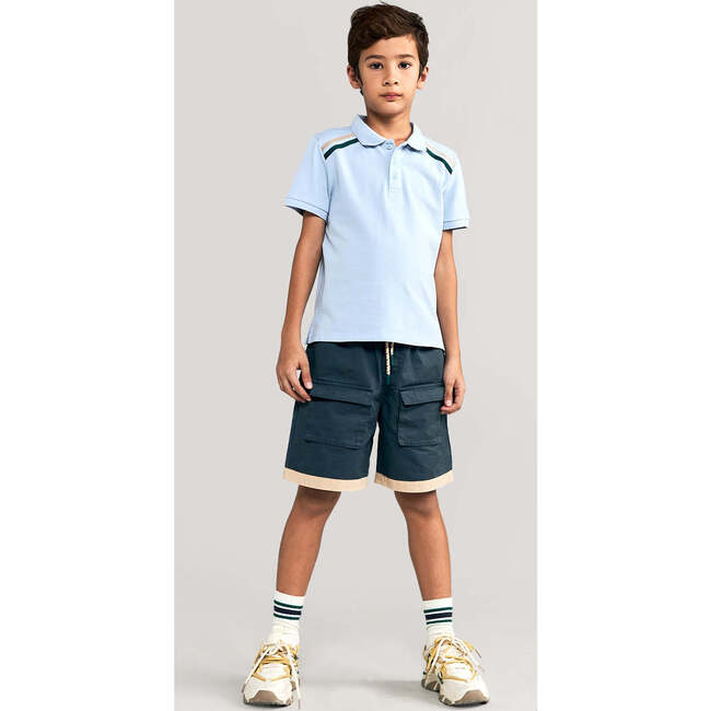 Monty Polo Shirt, Blue - Polo Shirts - 3