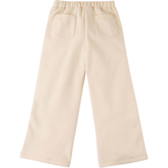 Mira Popper Pants With Side Stripes Strap, Beige - Pants - 5