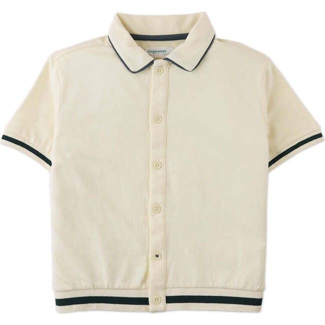 Lyndon Button Down Polo, Offwhite