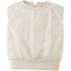 Lucia Terry Top Semolina With Tulle Overlay - Blouses - 1 - thumbnail