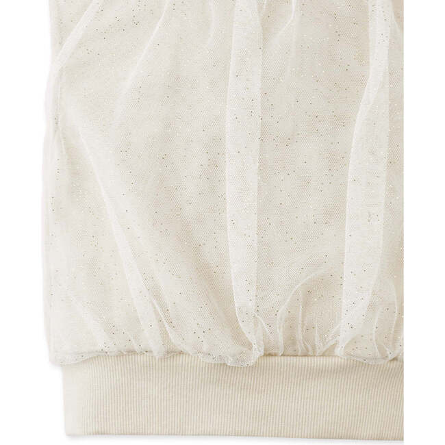 Lucia Terry Top Semolina With Tulle Overlay - Blouses - 4