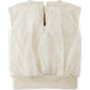 Lucia Terry Top Semolina With Tulle Overlay - Blouses - 5