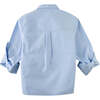 Gideon Long Sleeves Shirt With Patchwork, Blue - Button Downs - 5