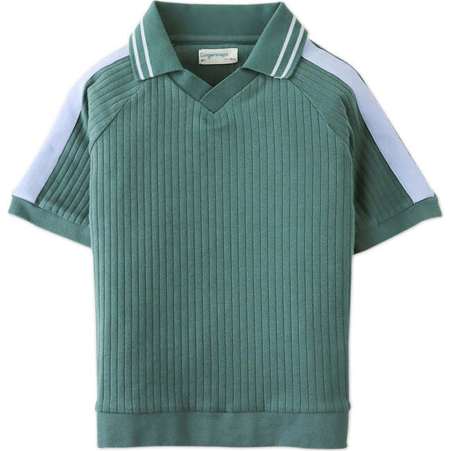 Elijah V-Neck Polo, Green