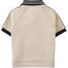 Elijah V-Neck Polo, Beige - Polo Shirts - 2