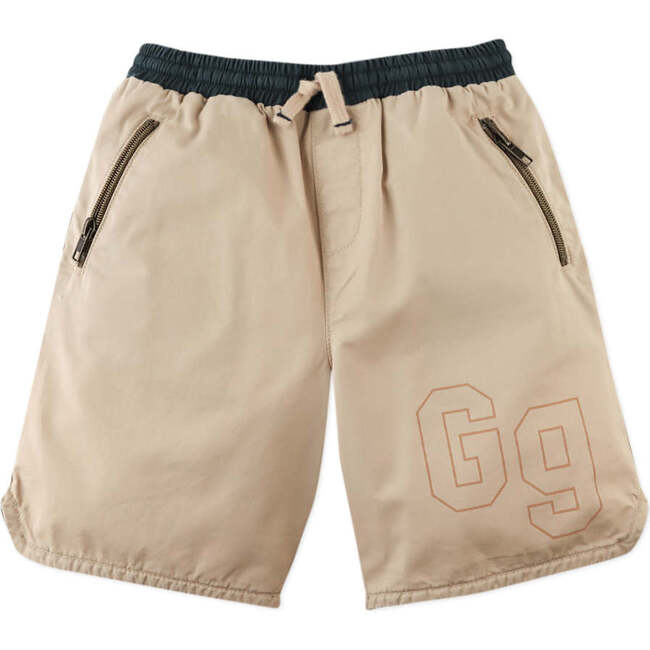 Clark Walking Shorts With Gg Logo, Beige