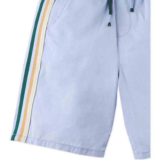 Chester Walking Shorts With Side Stripes, Blue - Shorts - 4