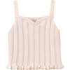 Brigitte Tank Top With Front Ruching, Pink - Blouses - 1 - thumbnail