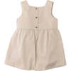 Baby Loretta Bubble Dress With Flower Applique, Beige - Dresses - 5