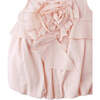 Baby Ethel  Bubble Dress With Flower Applique, Peach - Dresses - 3