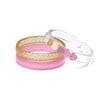 Hearts Pearl Pink Glitter Bangles - Bracelets - 1 - thumbnail