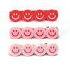 Happy Faces Pink Red Shades Hair Clips - Hair Accessories - 1 - thumbnail