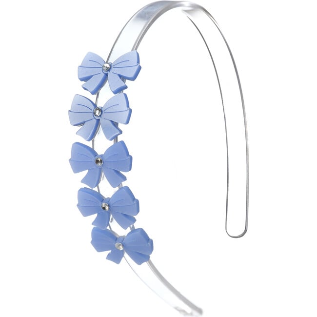 Blue Bows Satin Headband