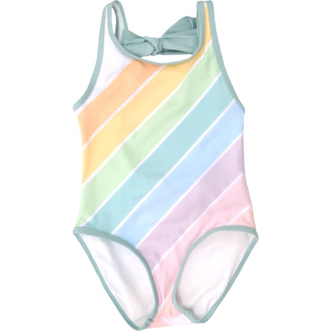 Scoop Neck One-Piece Swimsuit, West Coast Rainbow