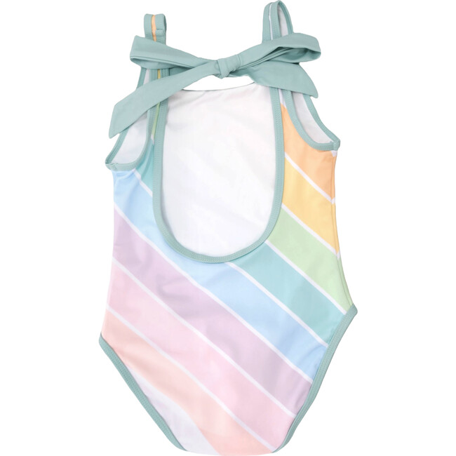 Scoop Neck One-Piece Swimsuit, West Coast Rainbow - One Pieces - 2