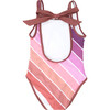 Scoop Neck One-Piece Swimsuit, Purple Sands Rainbow - One Pieces - 3