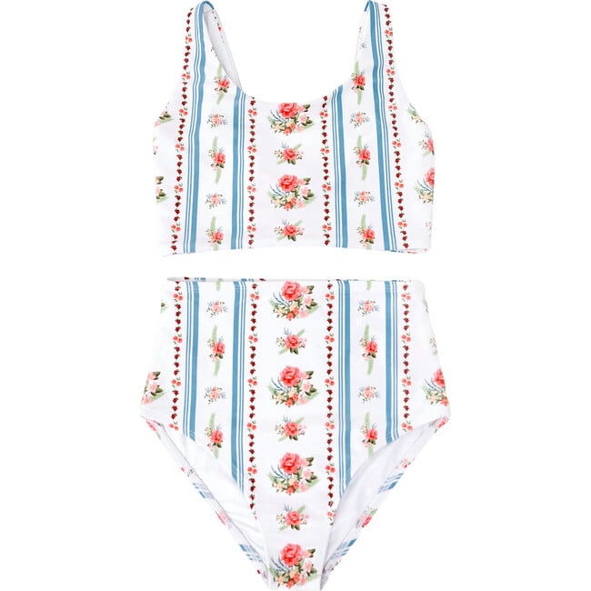 Scoop Neck 2-Piece Tank Swimsuit, Primrose