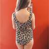 Scoop Neck 2-Piece Tank Swimsuit, Leopard - Two Pieces - 3