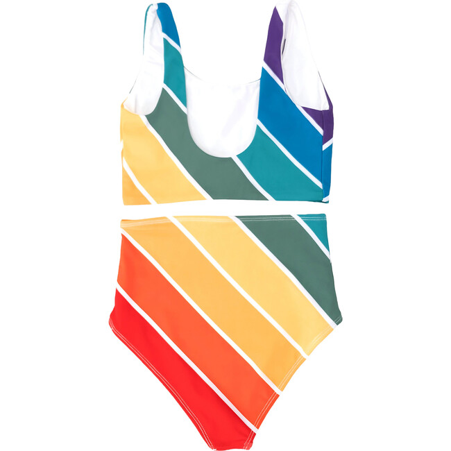 Scoop Neck 2-Piece Tank Swimsuit, Forever Summer Rainbow - Two Pieces - 2