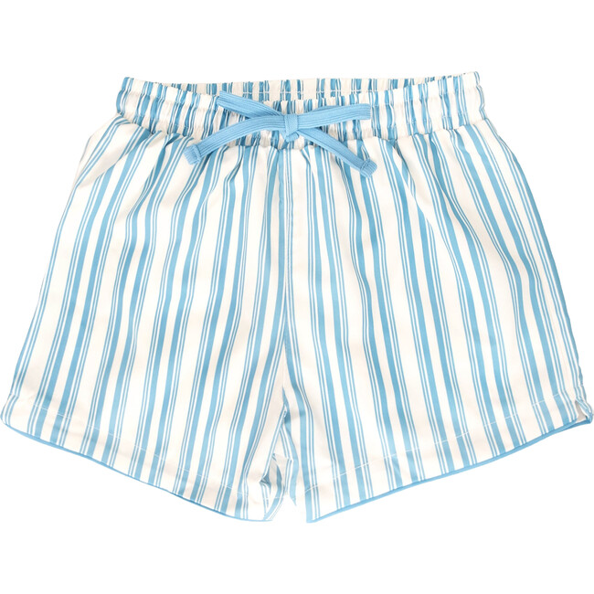 Boy's Swim Shorts, Blue Stripe