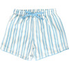 Boy's Swim Shorts, Blue Stripe - Swim Trunks - 1 - thumbnail