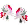 Lilies & Roses- Unicorn Valentine's Alligator Clip - Hair Accessories - 1 - thumbnail